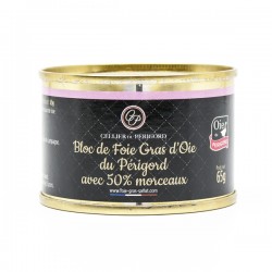 Bloc de Foie Gras d'Oie du Périgord avec 50% de Morceaux 65g