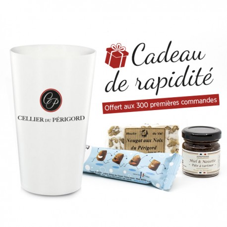 Cadeau de Rapidité : Gobelet + Gourmandises Sucrées