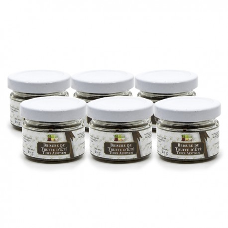 Lot de 6 Brisures de Truffe d'Été Tuber Aestivum 25g soit 150g