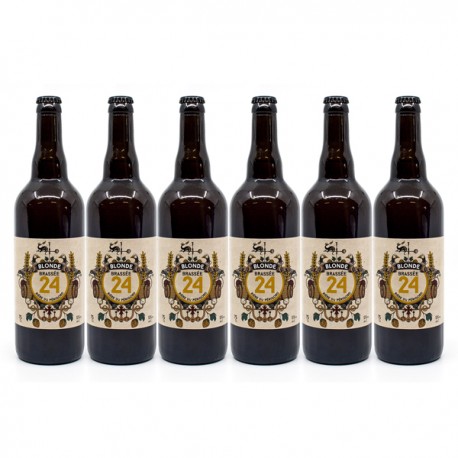 Lot de 6 Bières Brassée 24 Blondes Brasserie Artisanale de Sarlat 75cl