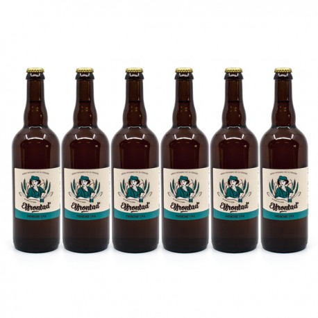 Lot de 6 Bières Blanches Artisanales Frenchie IPA Brasserie Effrontad' Bio 75cl