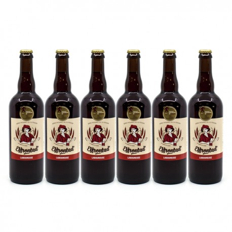 Lot de 6 Bières Ambrées Artisanales Laboureuse Brasserie Effrontad ' Bio 75cl