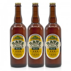 Pack de 3 Bières Blondes Artisanales du Quercy Brasserie Ratz 75cl