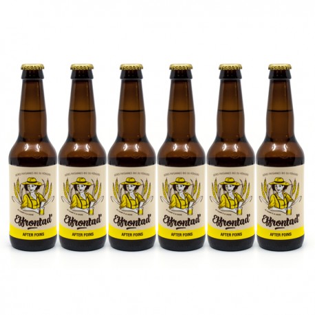 Pack de 6 Bières Blondes Artisanales After Foins Brasserie Effrontad' Bio 33cl