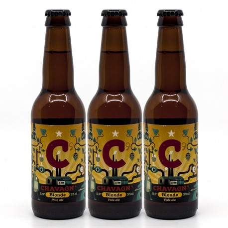 Lot de 3 Bières Blondes Artisanale Chavagn' 33cl