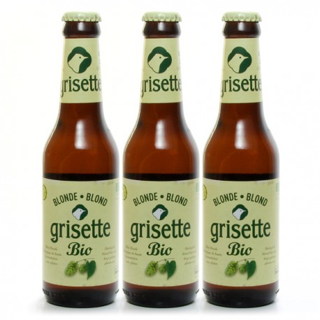 Lot de 3 Bières Belgique Grisette Blondes BIO et Sans Gluten 25cl