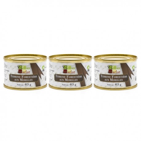 Lot de 3 Terrines Forestières aux Morilles 65g