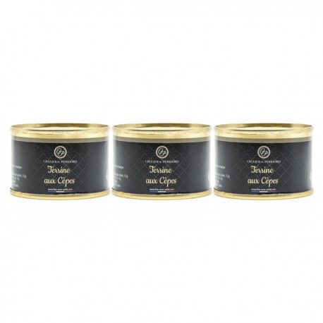 Lot de 3 Terrines aux Cèpes 65g