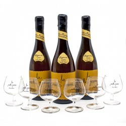 3 Bouteilles de Vieille Prune Louis Roque 70cl + 6 verres offerts