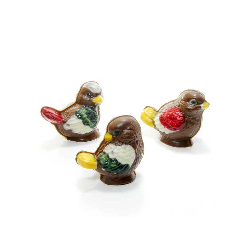 Assortiment de 3 Oiseaux au Chocolat au Lait Chocolaterie Bovetti 3x30g