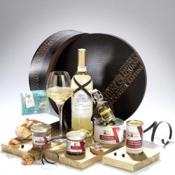 Coffret cadeau : foie gras, confit et vin blanc - La Comtesse de Barole